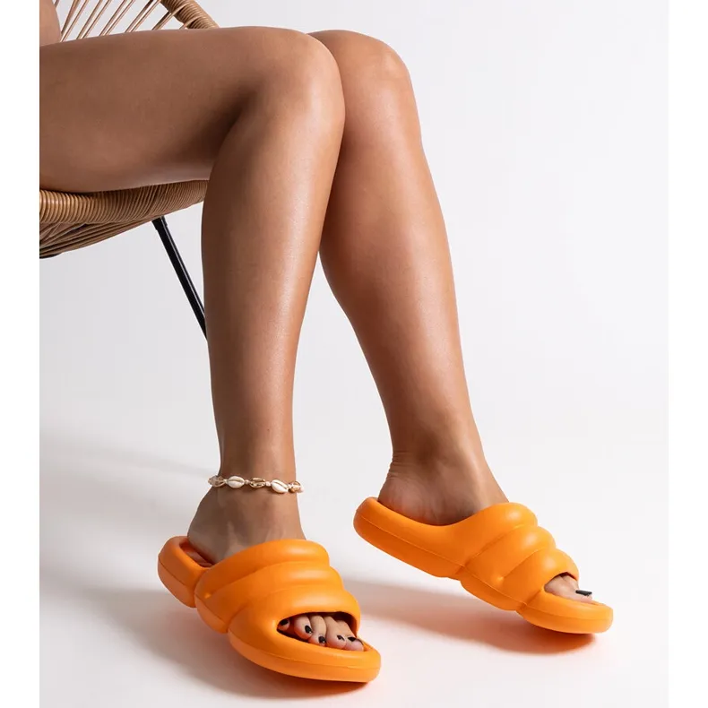 Chaussons en mousse Haile orange