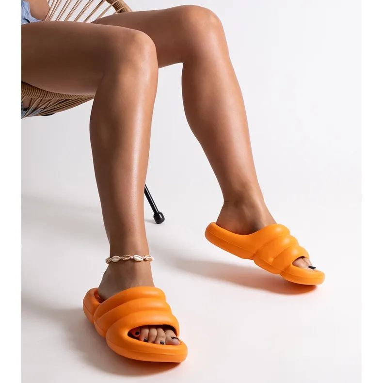 Chaussons en mousse Haile orange