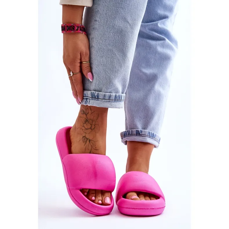 Chaussons Plateforme Mousse Légère Femme Fuchsia Milton rose