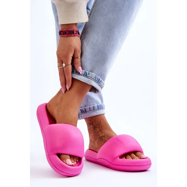 Chaussons Plateforme Mousse Légère Femme Fuchsia Milton rose