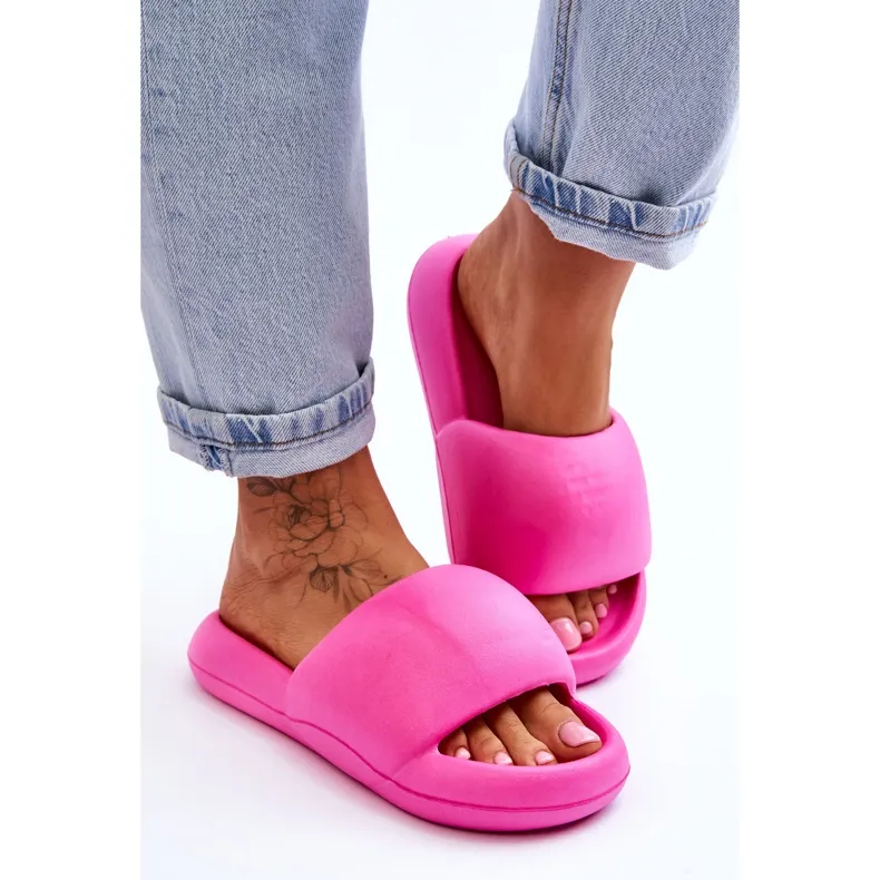 Chaussons Plateforme Mousse Légère Femme Fuchsia Milton rose