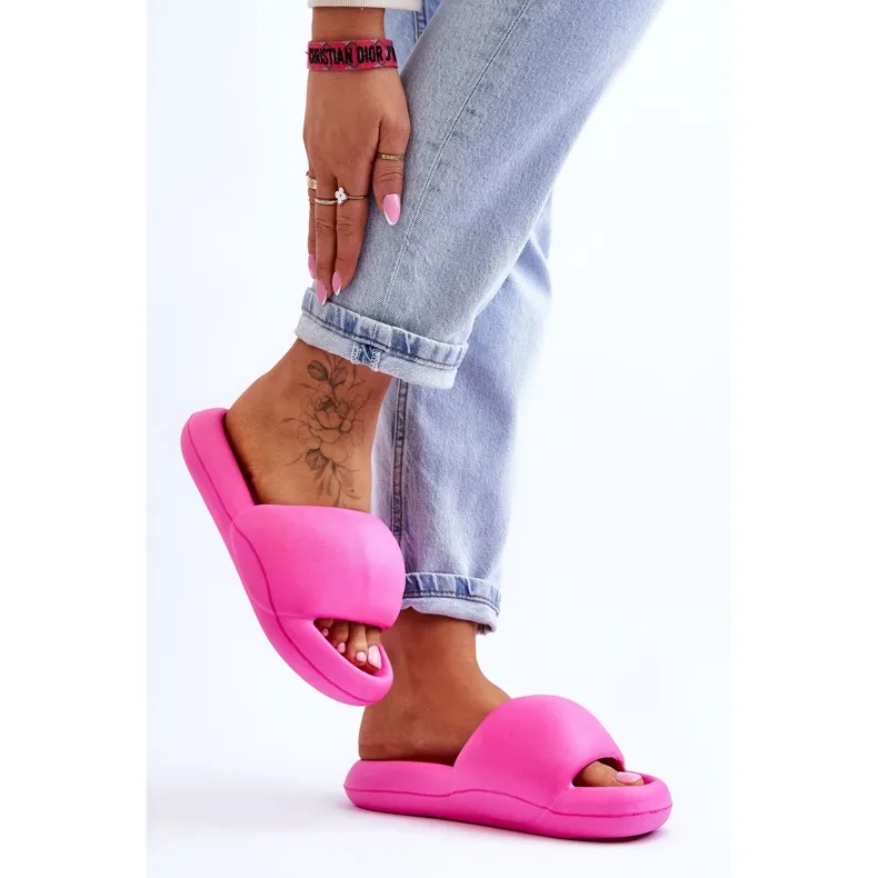 Chaussons Plateforme Mousse Légère Femme Fuchsia Milton rose