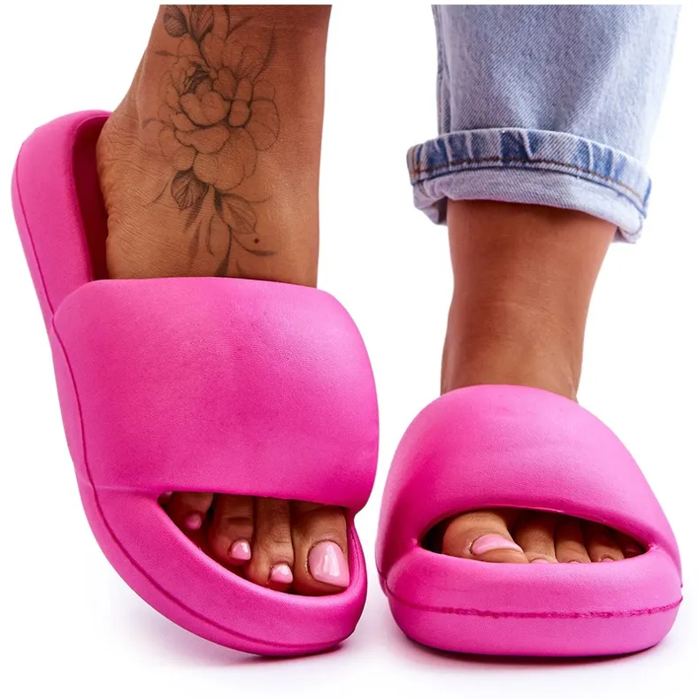 Chaussons Plateforme Mousse Légère Femme Fuchsia Milton rose