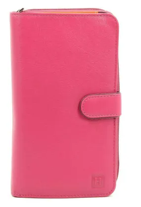 compagnon cuir femme fushia