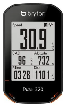 Compteur GPS Bryton Rider 320T + Ceinture Cardio/Capteur Cadence