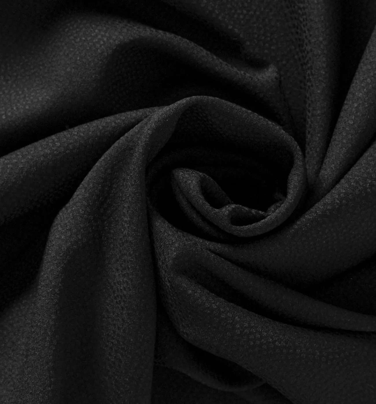 Coupon 3 m en dobby polyester - Noir