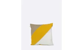 Coussin 40x40 · Lin et moutarde