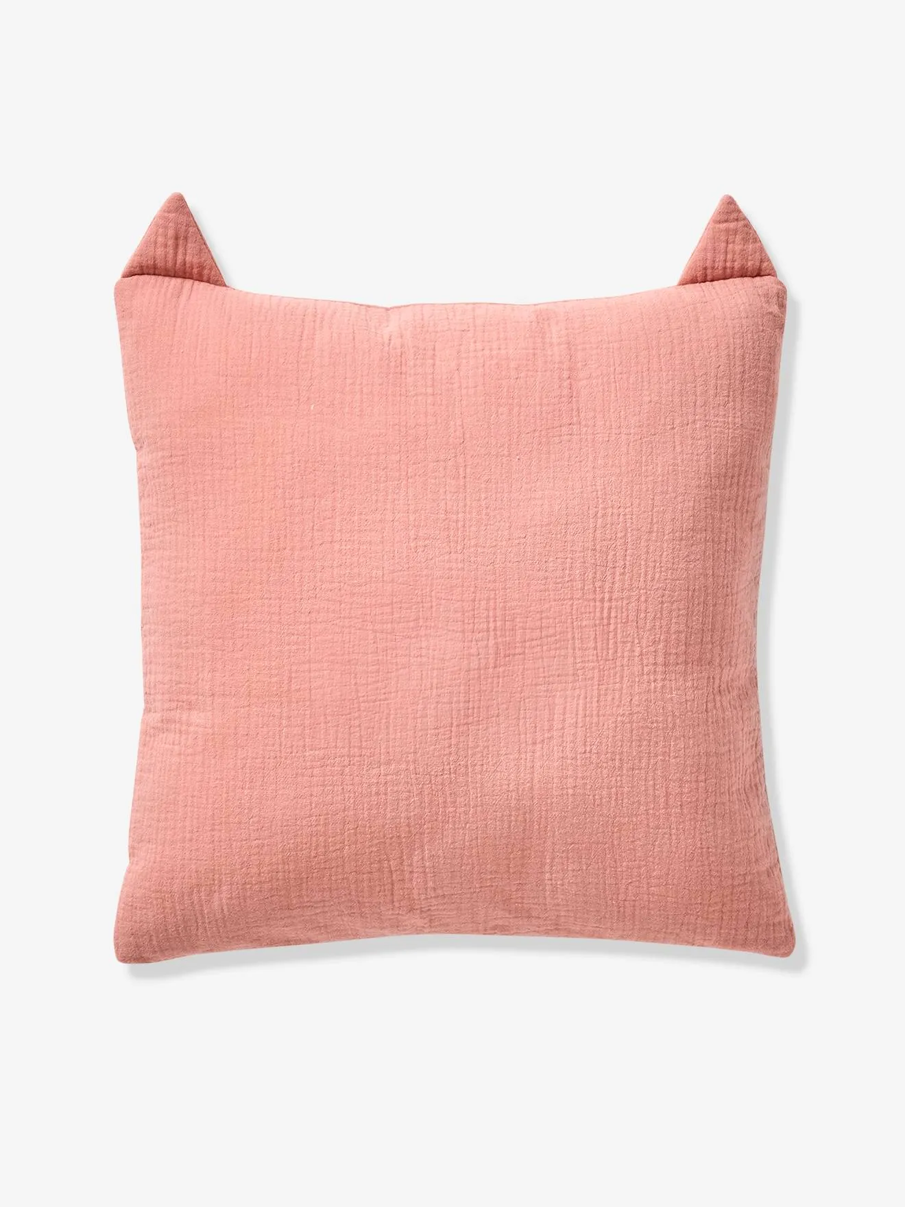 Coussin animal en gaze de coton personnalisable rose - Vertbaudet