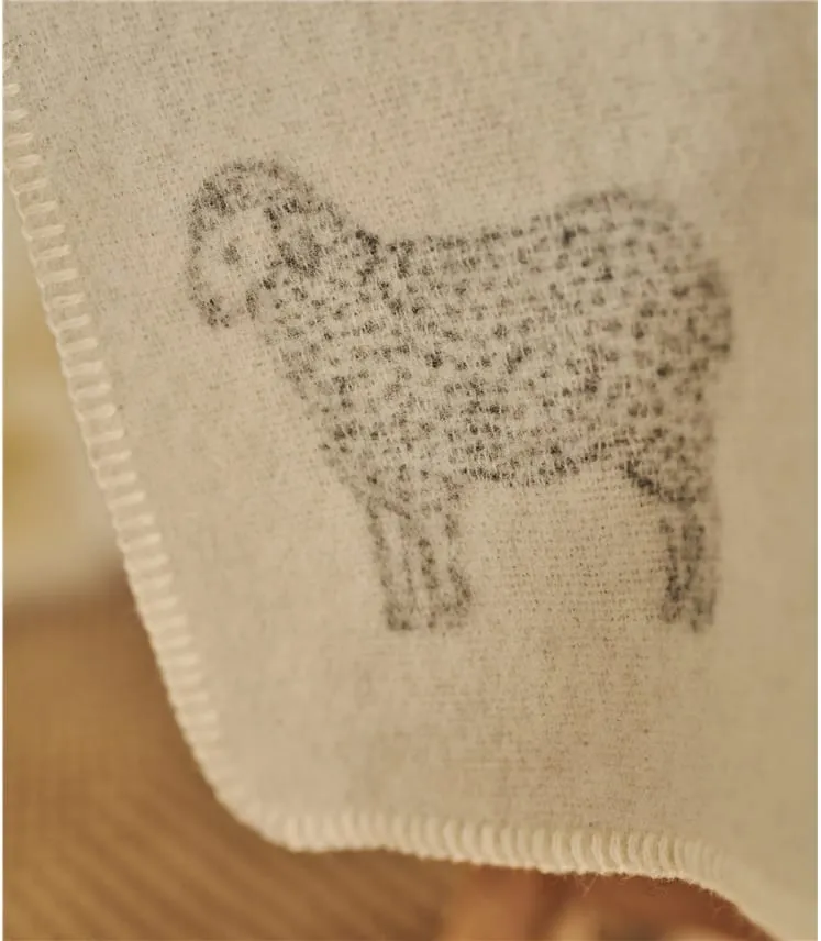 Couverture pour bébé motif mouton - Maison - Laine mélangée