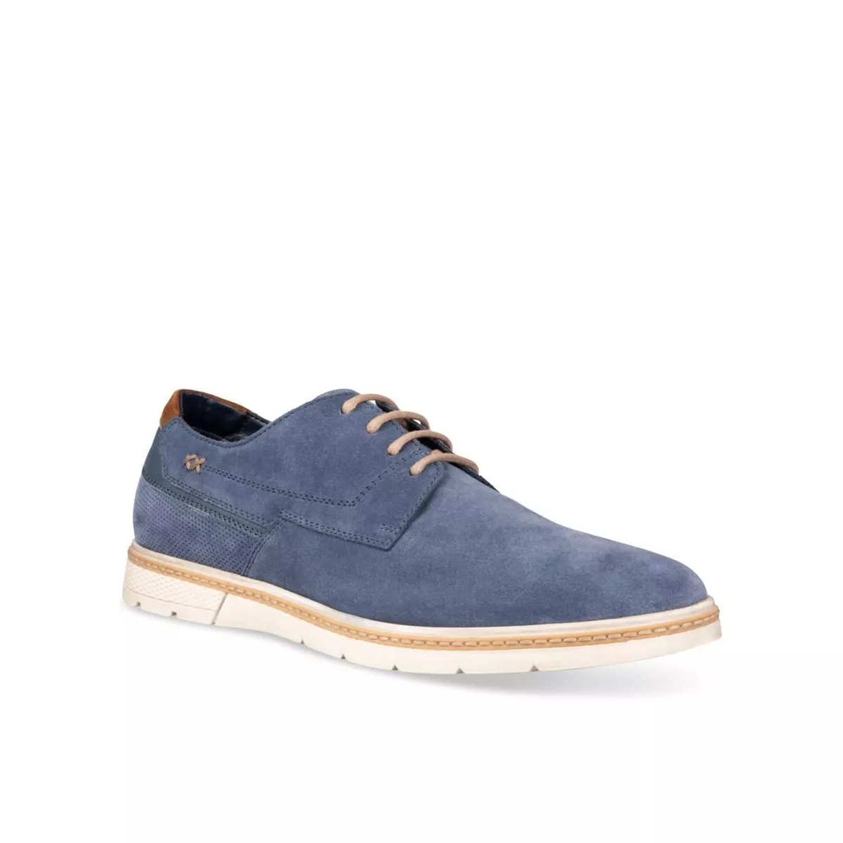 Derbies BLEU DENIM SIDE CUIR