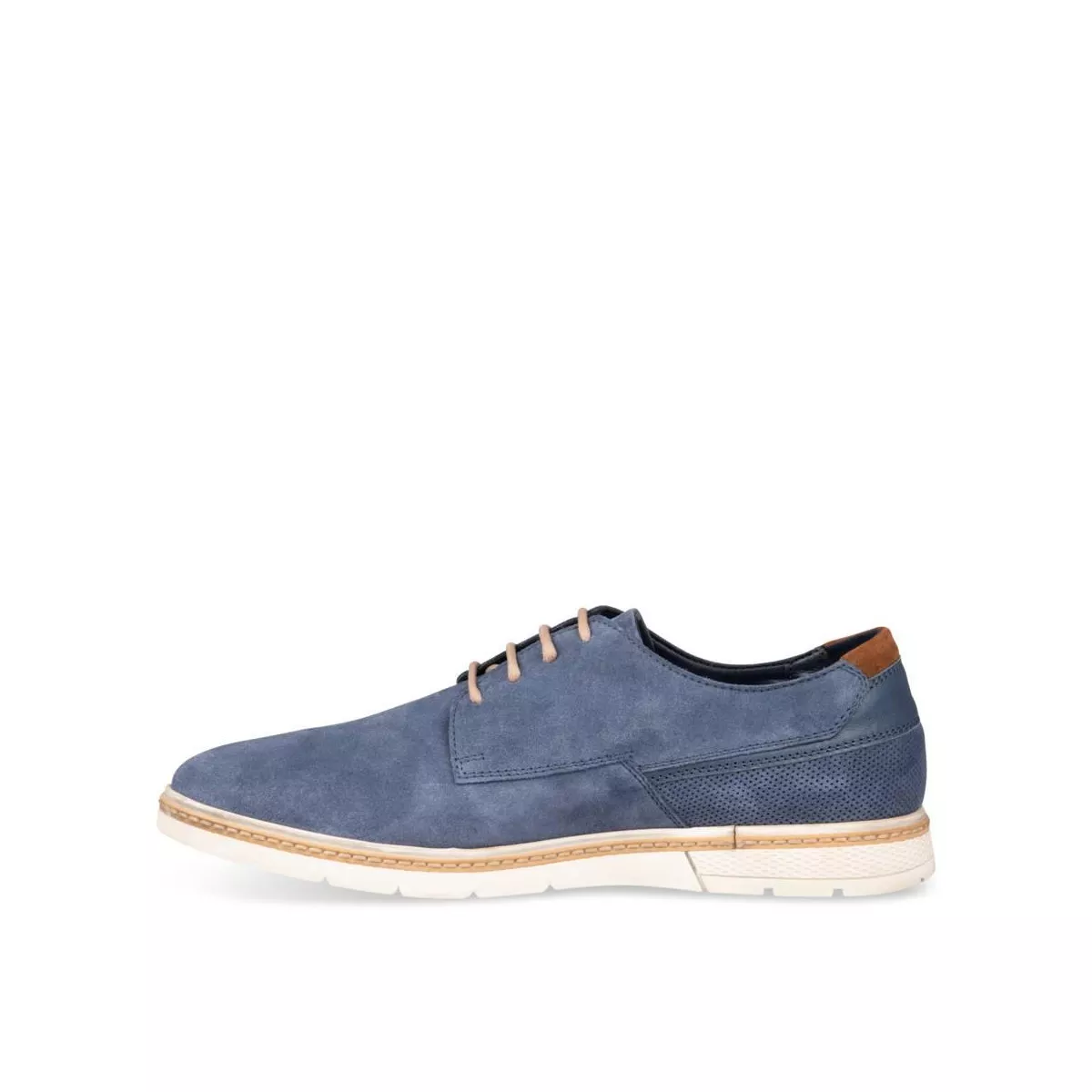 Derbies BLEU DENIM SIDE CUIR