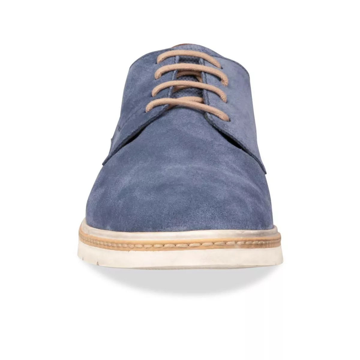 Derbies BLEU DENIM SIDE CUIR