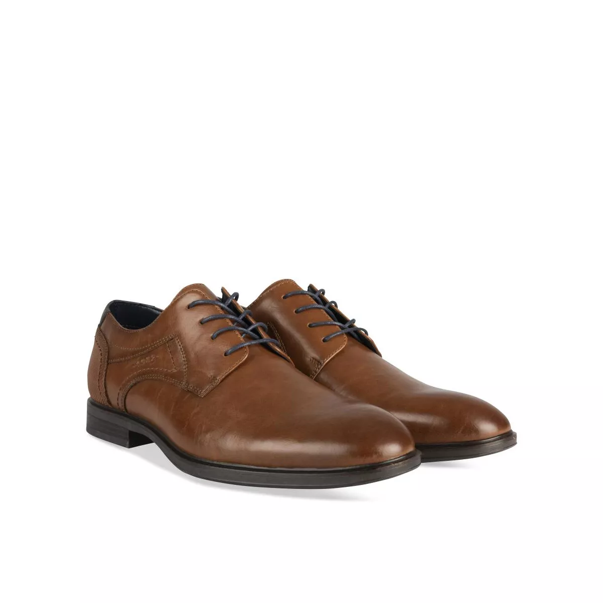 Derbies COGNAC DENIM SIDE