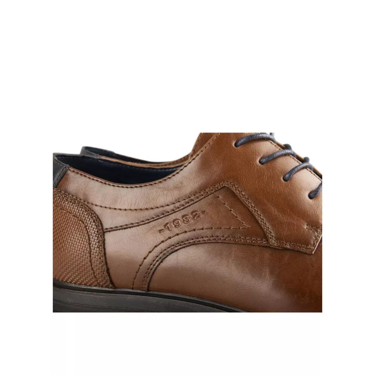 Derbies COGNAC DENIM SIDE