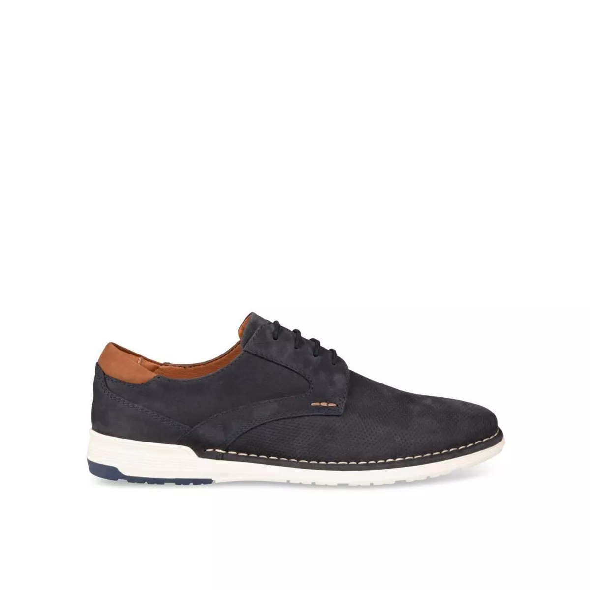 Derbies MARINE DENIM SIDE CUIR