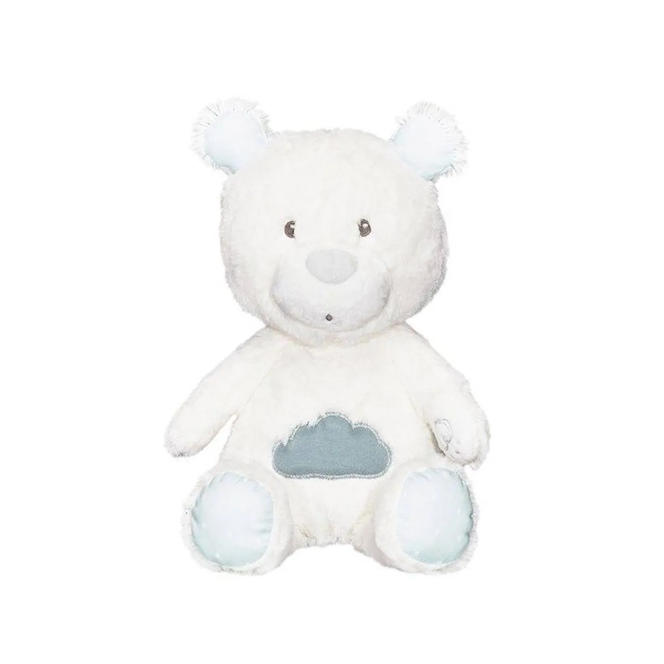 Doudou en velours blanc blanc - Sauthon