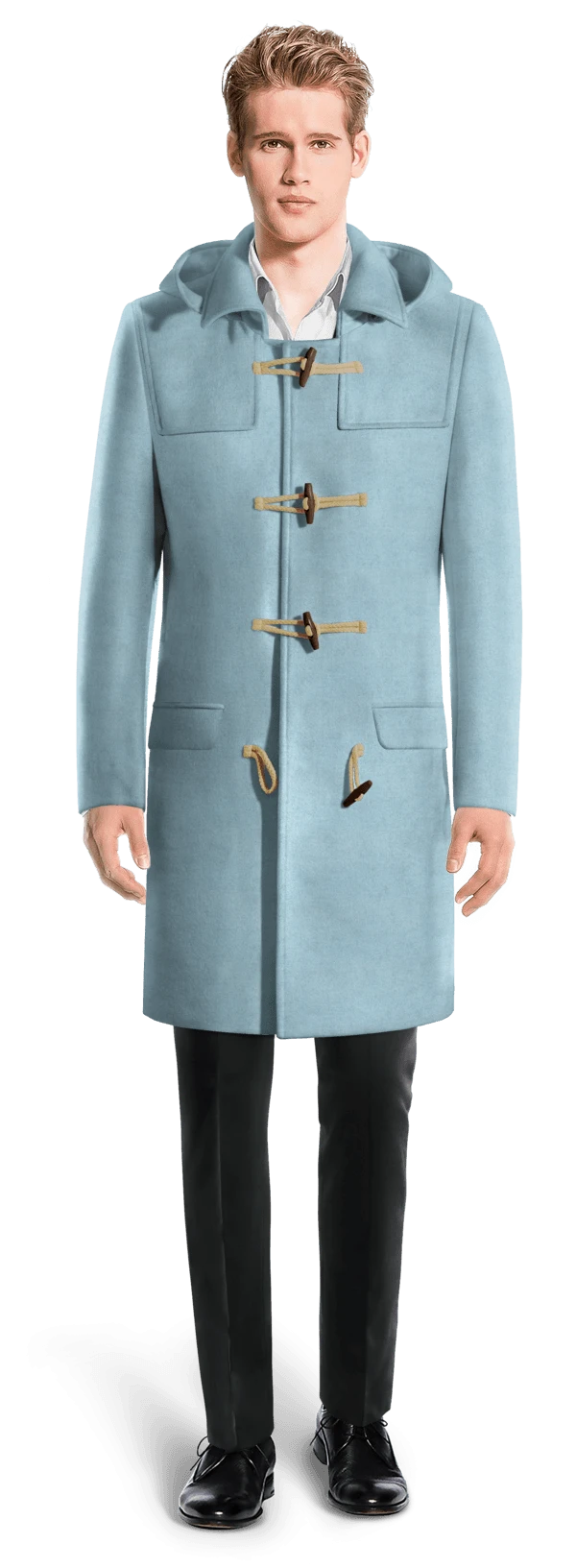 Duffle coat long bleue