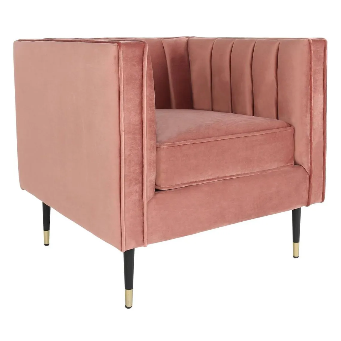 Fauteuil Velours Rose | 3 Suisses