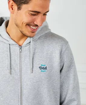 Hoodie zippé homme Best Dad Ever (brodé)