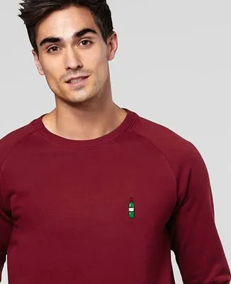 Hoodie zippé homme Bouteille de vin (brodé)