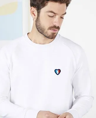 Hoodie zippé homme Coeur français (brodé)