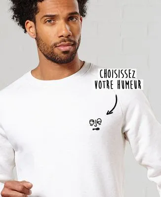 Hoodie zippé homme Humeur brodée personnalisée