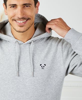 Hoodie zippé homme Panda (brodé)