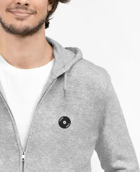 Hoodie zippé homme Vinyle (brodé)