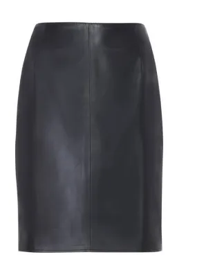 jupe cuir femme noir