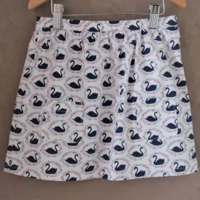 Jupe en coton avec poches motif cygnes - 6 ans