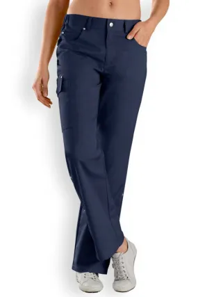 JUST STRONG Pantalon mixte - Ceinture partiellement élastiquée bleu navy