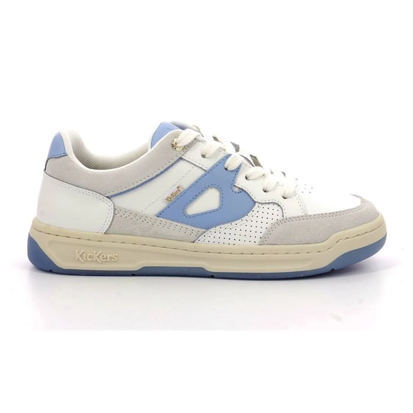 KICKERS Baskets basses Kikouak Jr marine blanc - Kickers