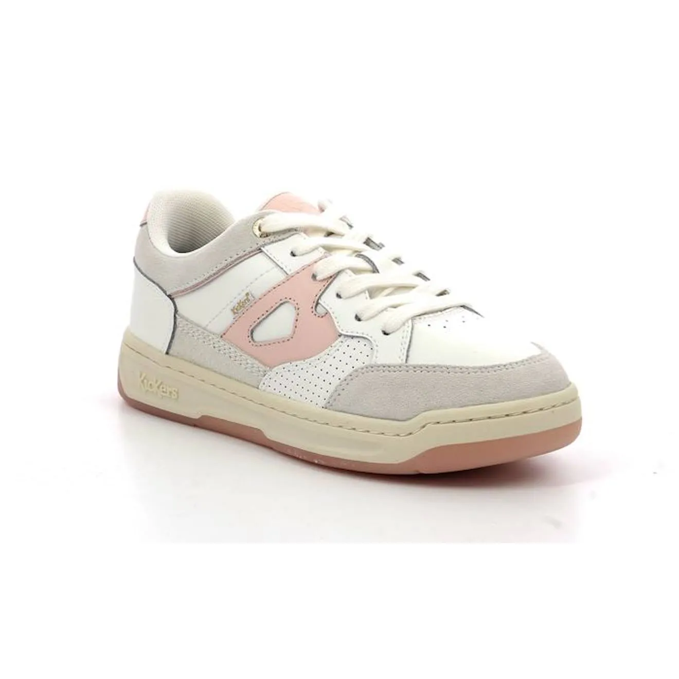 KICKERS Baskets basses Kikouak Jr marine blanc - Kickers