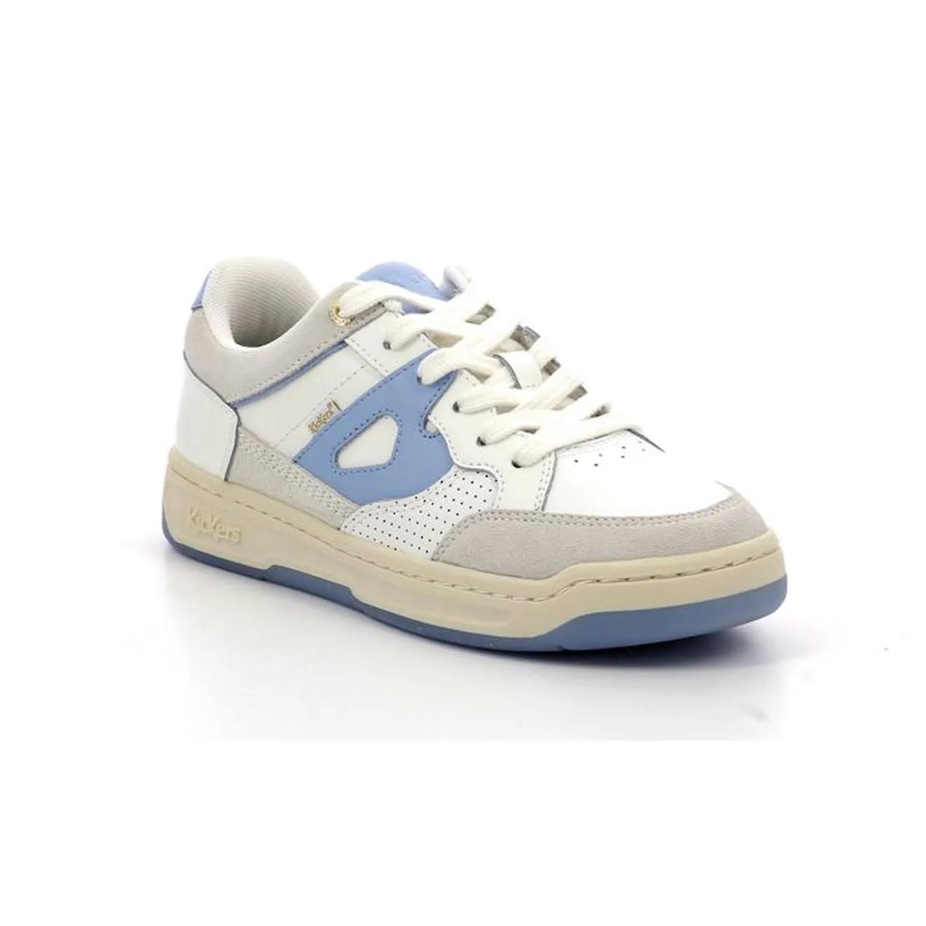 KICKERS Baskets basses Kikouak Jr marine blanc - Kickers