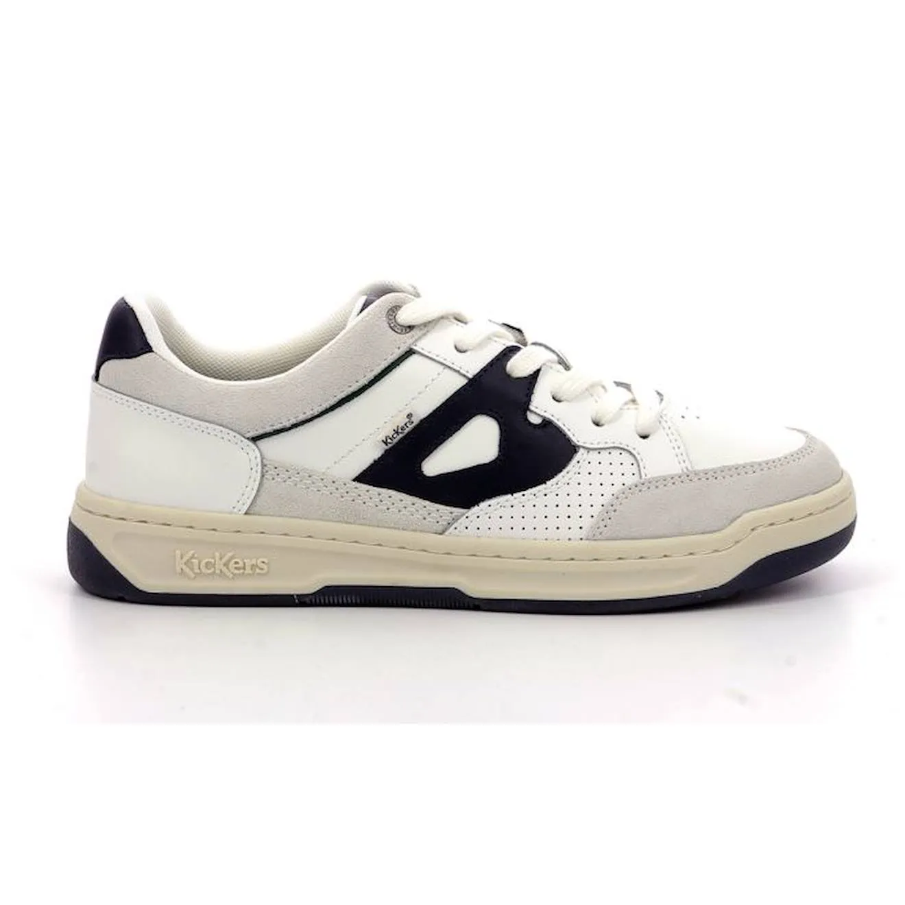 KICKERS Baskets basses Kikouak Jr marine blanc - Kickers