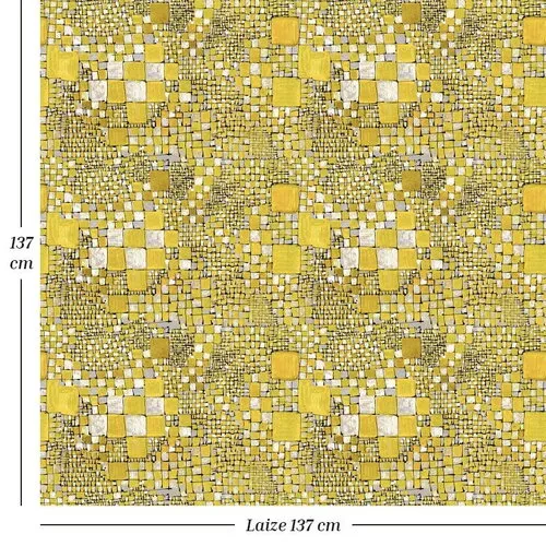 Lin viscose ameublement multicolore, tissu siège tapissier/mètre, savoir-faire français, coupon de tissu, cubes,