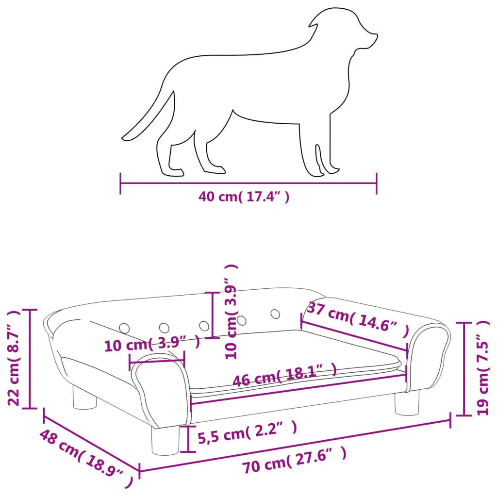 Lit en velours pour chiens