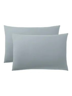 Lot De 2 Taies D'oreiller Gris Perle 50 X 70 Cm / 100% Coton / 57 Fils/cm² - Gris