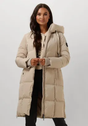 mos mosh veste matelassé nova square down coat en beige