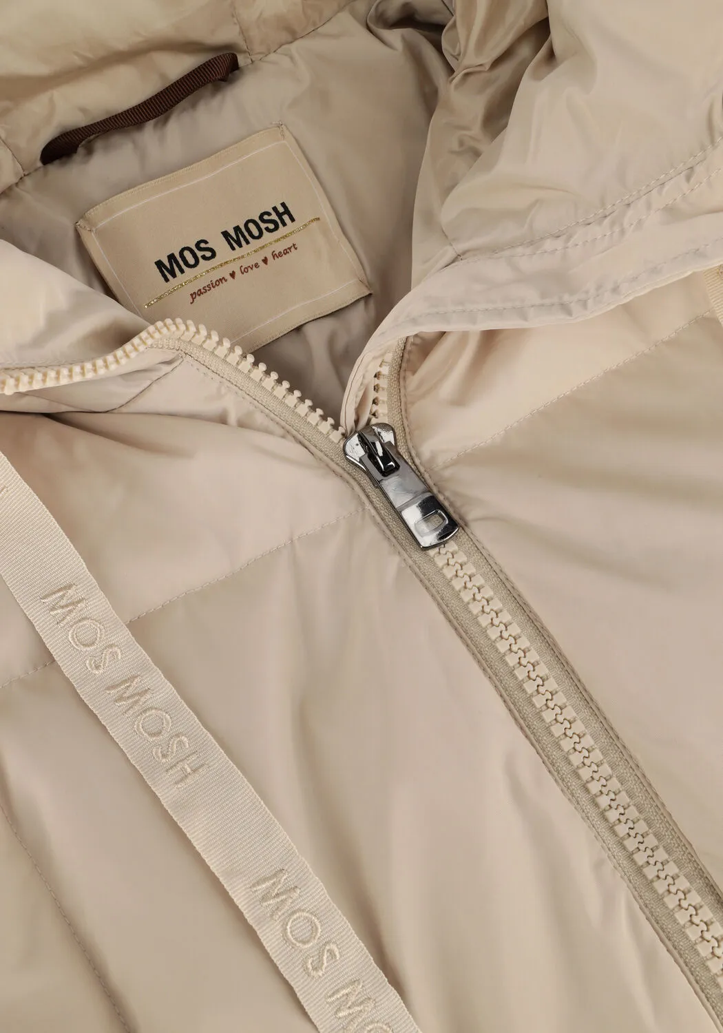 mos mosh veste matelassé nova square down coat en beige