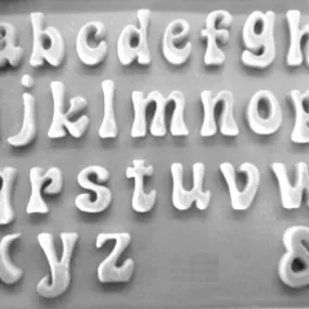 Moule silicone alphabet 26 lettre pour fimo plâtre wepam savon argile cire résine polyester pâte polymère k792 3e