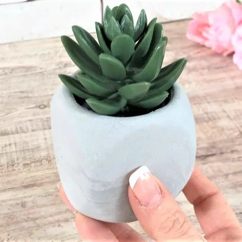 Moule silicone pot de fleur déco dé à jouer cube pour terrarium pour fimo plâtre résine argile cire savon polyester ciment k583 