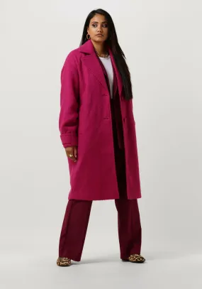 notre-v manteau nv-charlotte wool cocoon coat en rose