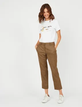 Pantalon Audrey pied de poule pure laine