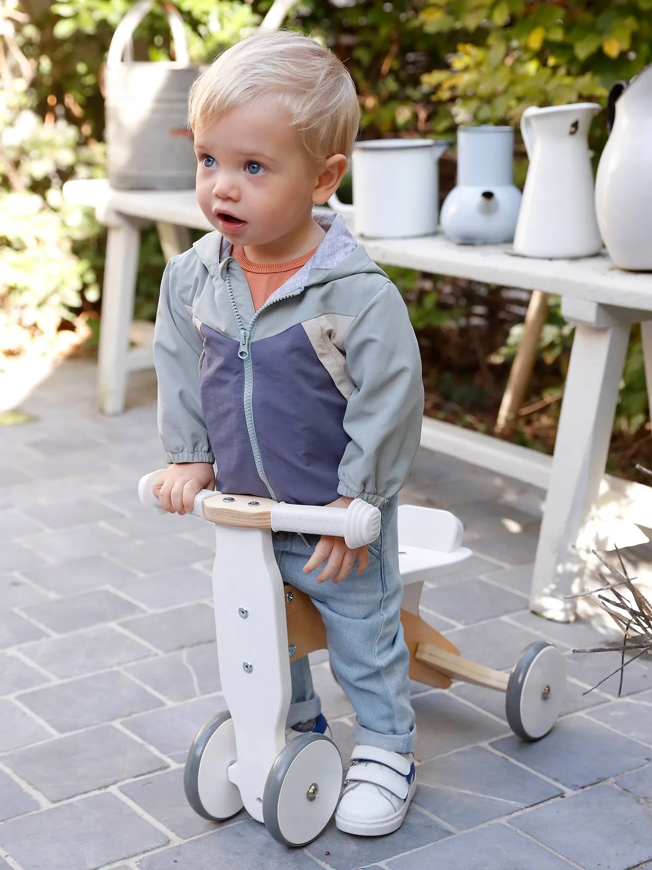 Pantalon en denim léger bébé denim bleached - Vertbaudet