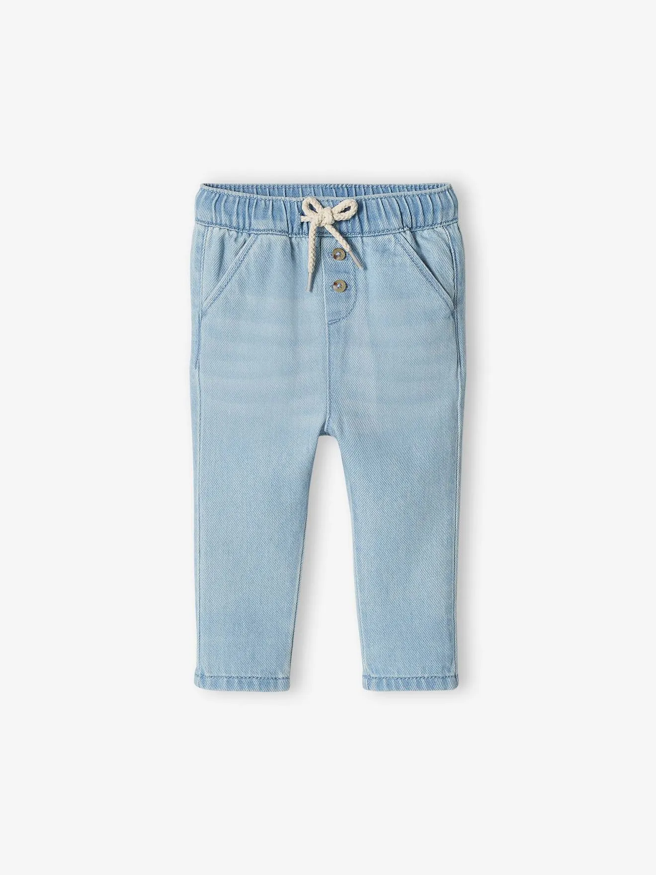 Pantalon en denim léger bébé denim bleached - Vertbaudet