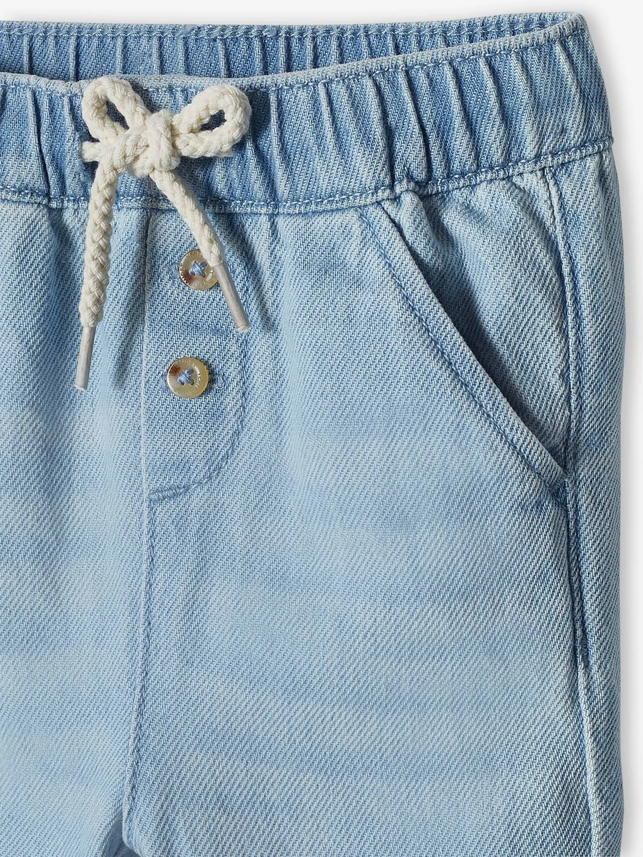 Pantalon en denim léger bébé denim bleached - Vertbaudet