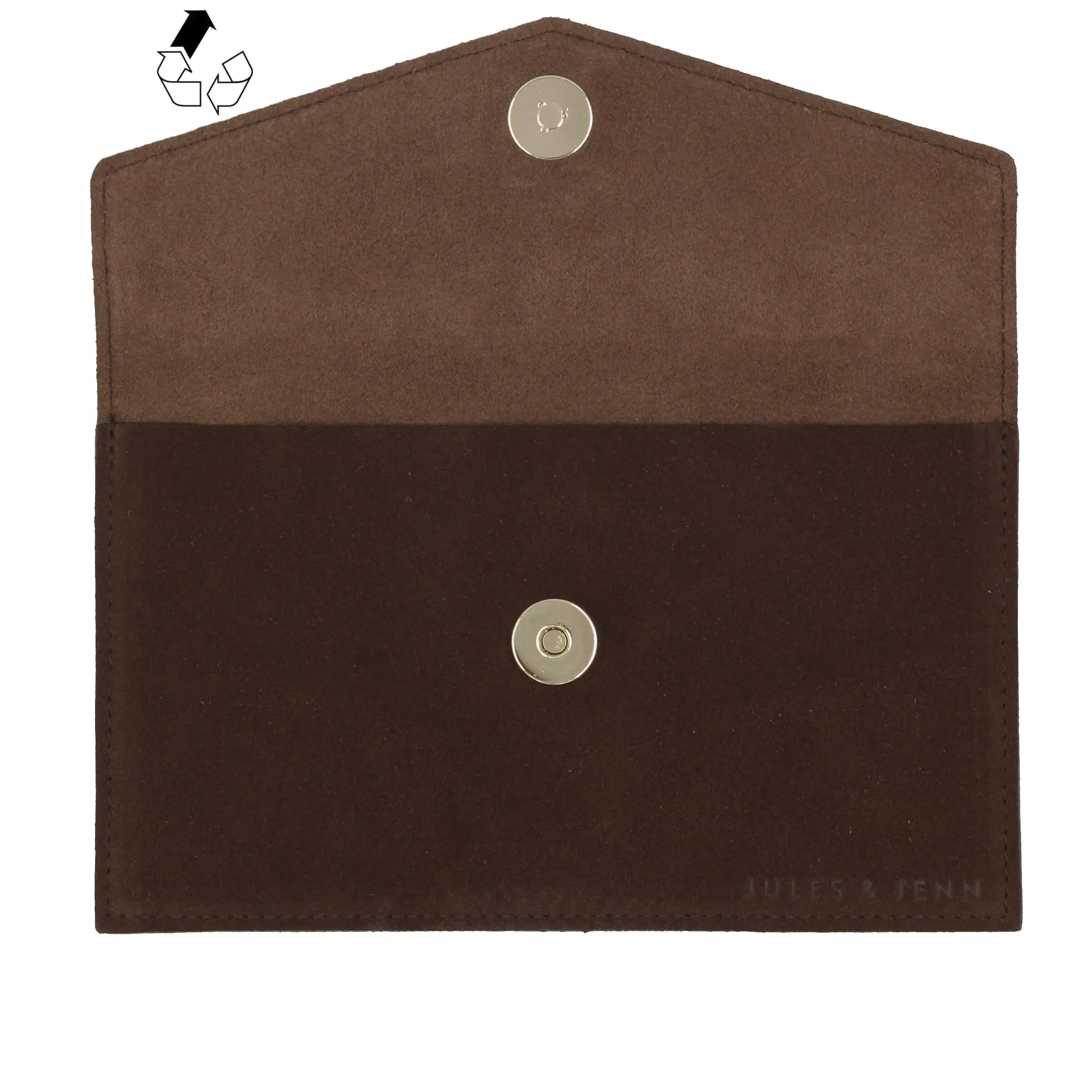 Pochette enveloppe cuir upcyclé marron