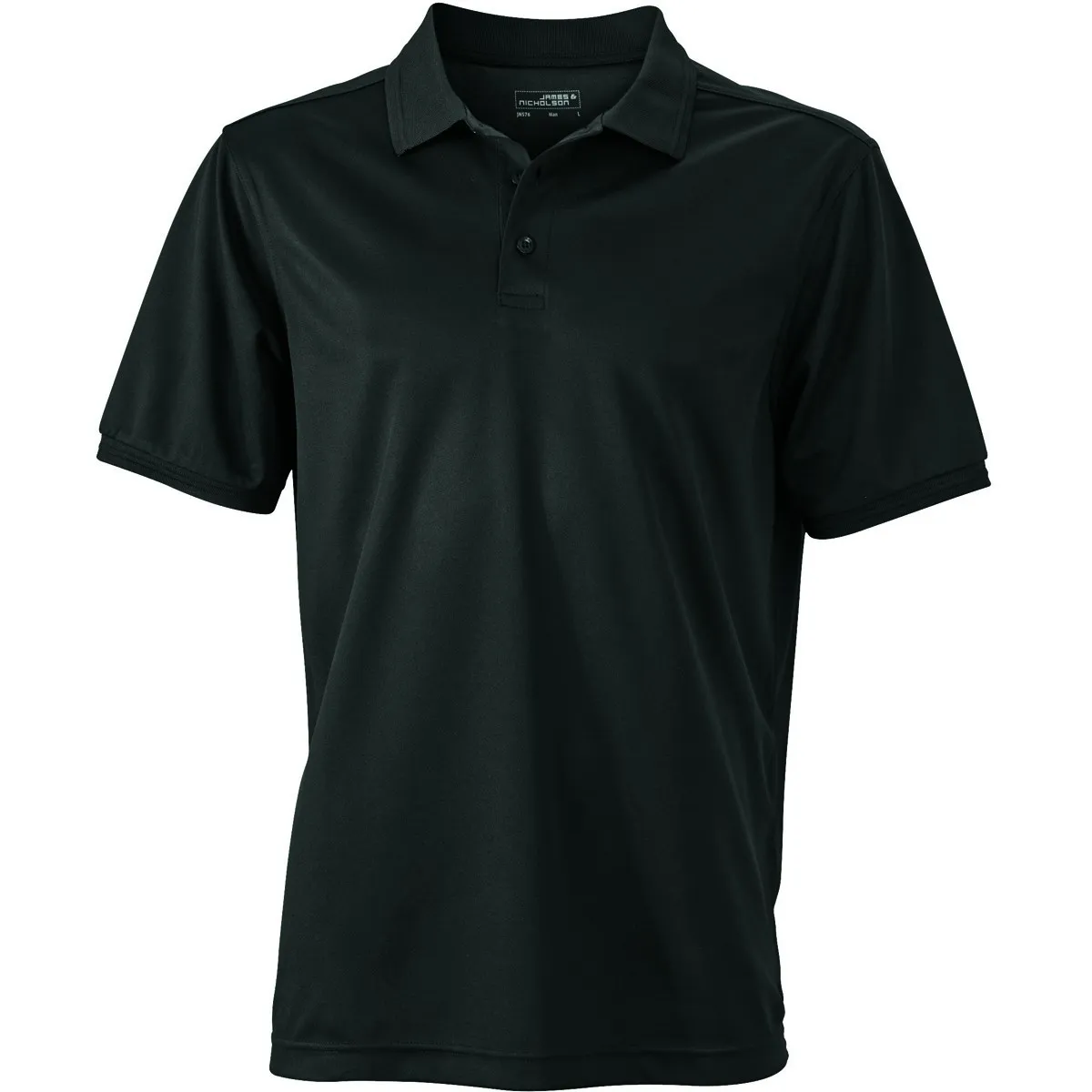 Polo micro-polyester HOMME JN576 - noir 