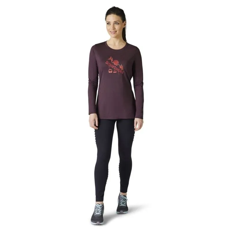 Reima Merino Sport 150 Chair Lift Long Sleeve Graphic Tee - T-shirt en laine mérinos femme | Hardloop